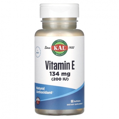  KAL Vitamin E 200 d-Alpha Tocopherol 134  90 